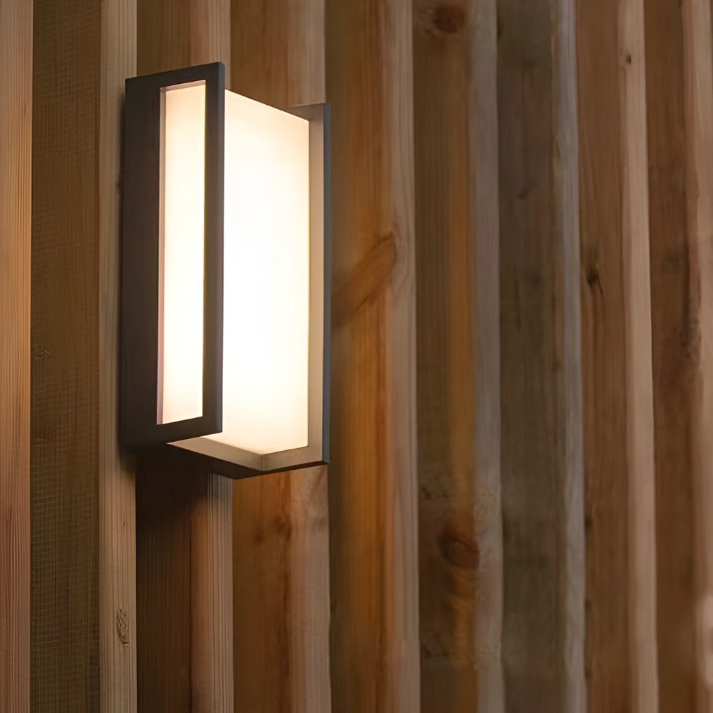Outdoor Lights Wall Modern Geometric Black Metal Light