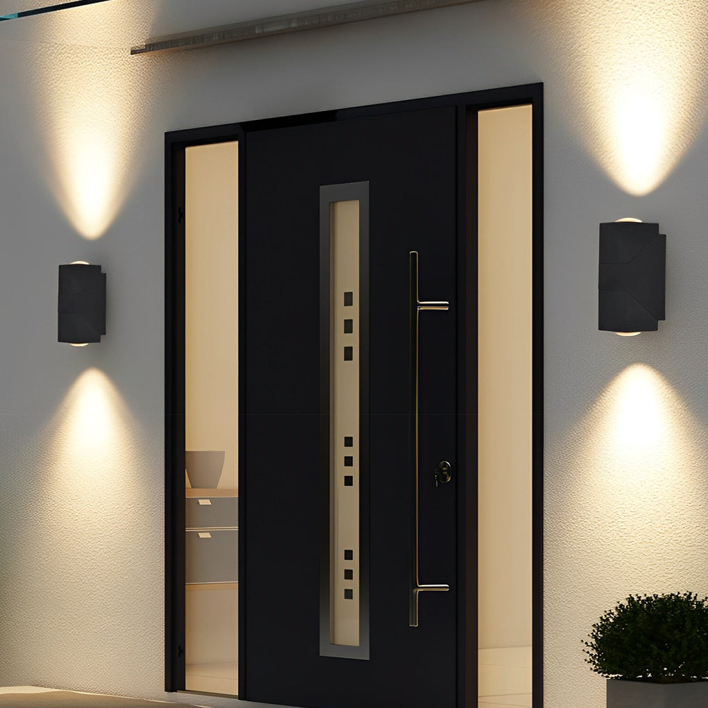 Up Down Sconce Outdoor Adjustable Waterproof Black Lamp