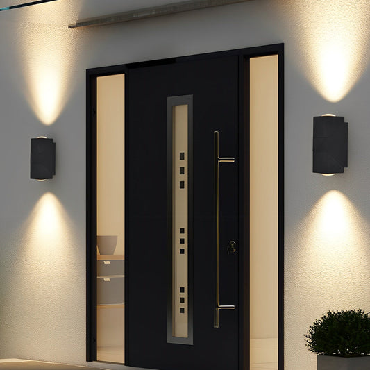 Up Down Sconce Outdoor Adjustable Waterproof Black Lamp