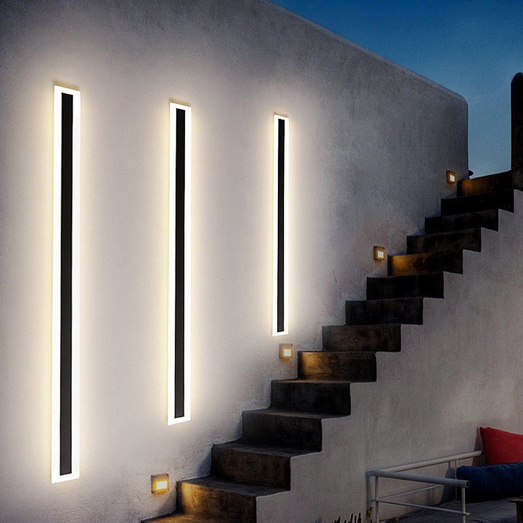 Acrylic Wall Sconce Outdoor Linear Iron Ambiance Light