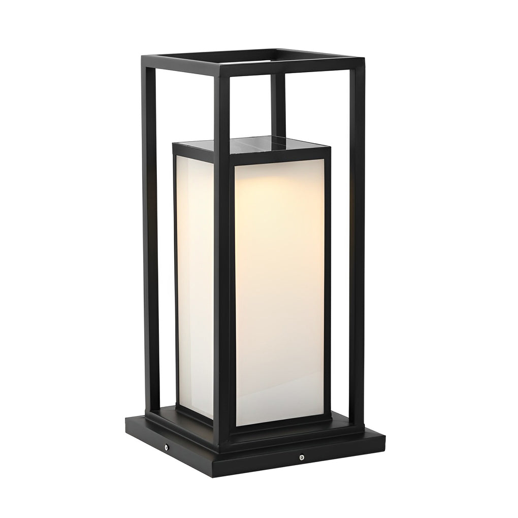 Outdoor Wall Pillar Lights Waterproof LED Black Modern Light