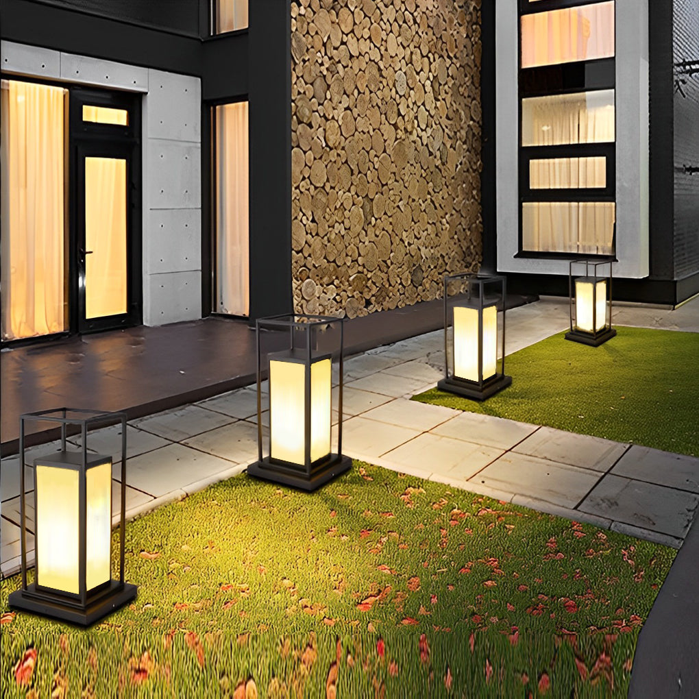 Outdoor Wall Pillar Lights Waterproof LED Black Modern Light