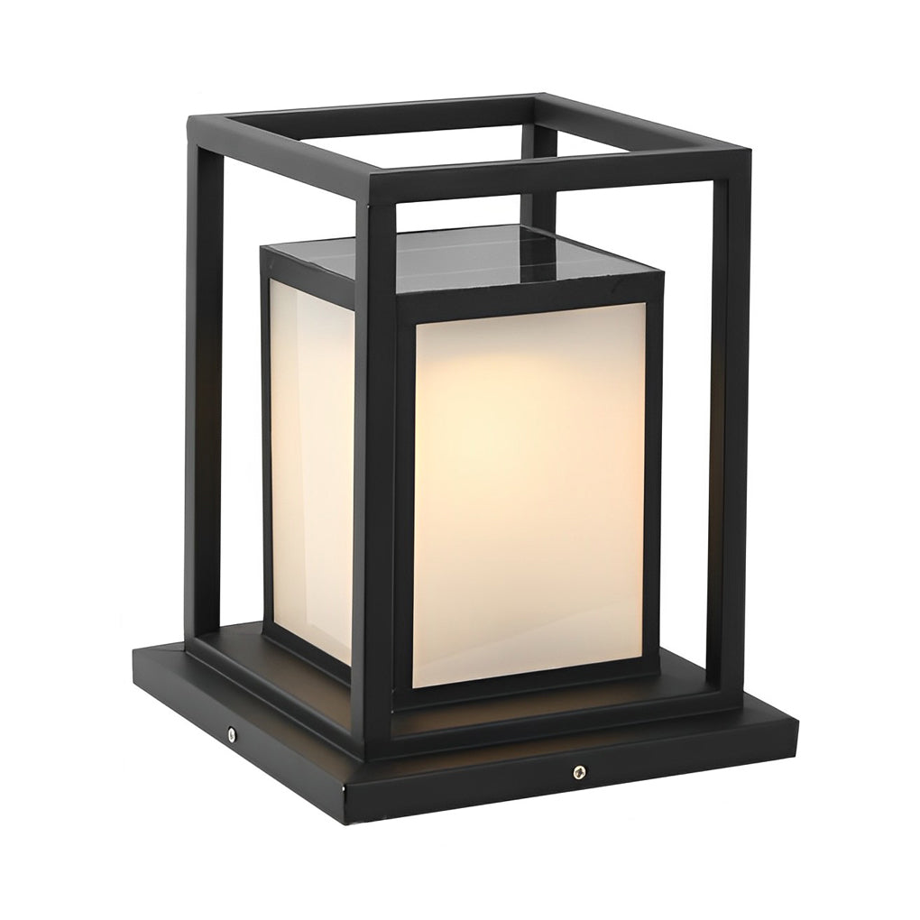 Outdoor Wall Pillar Lights Waterproof LED Black Modern Light