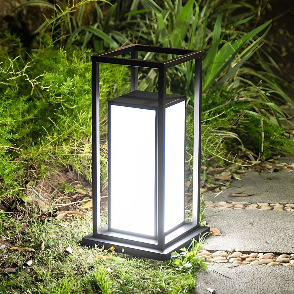 Outdoor Wall Pillar Lights Waterproof LED Black Modern Light