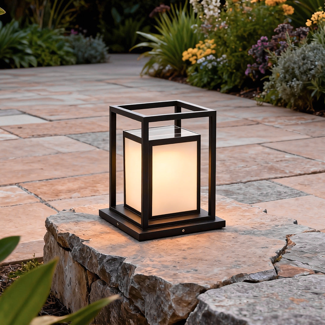 Outdoor Wall Pillar Lights Waterproof LED Black Modern Light