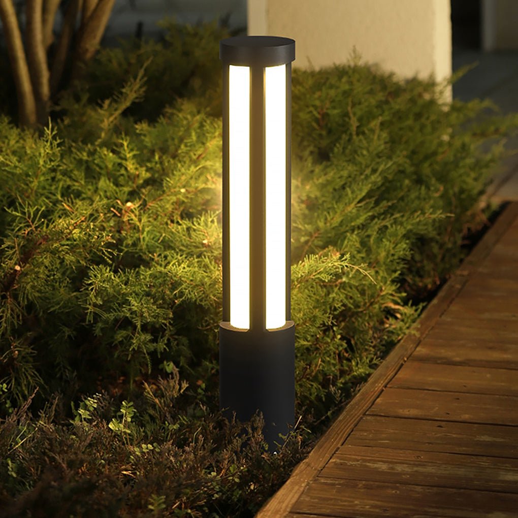 Residential Bollard Lights Modern Cylindrical LED Landscape Light