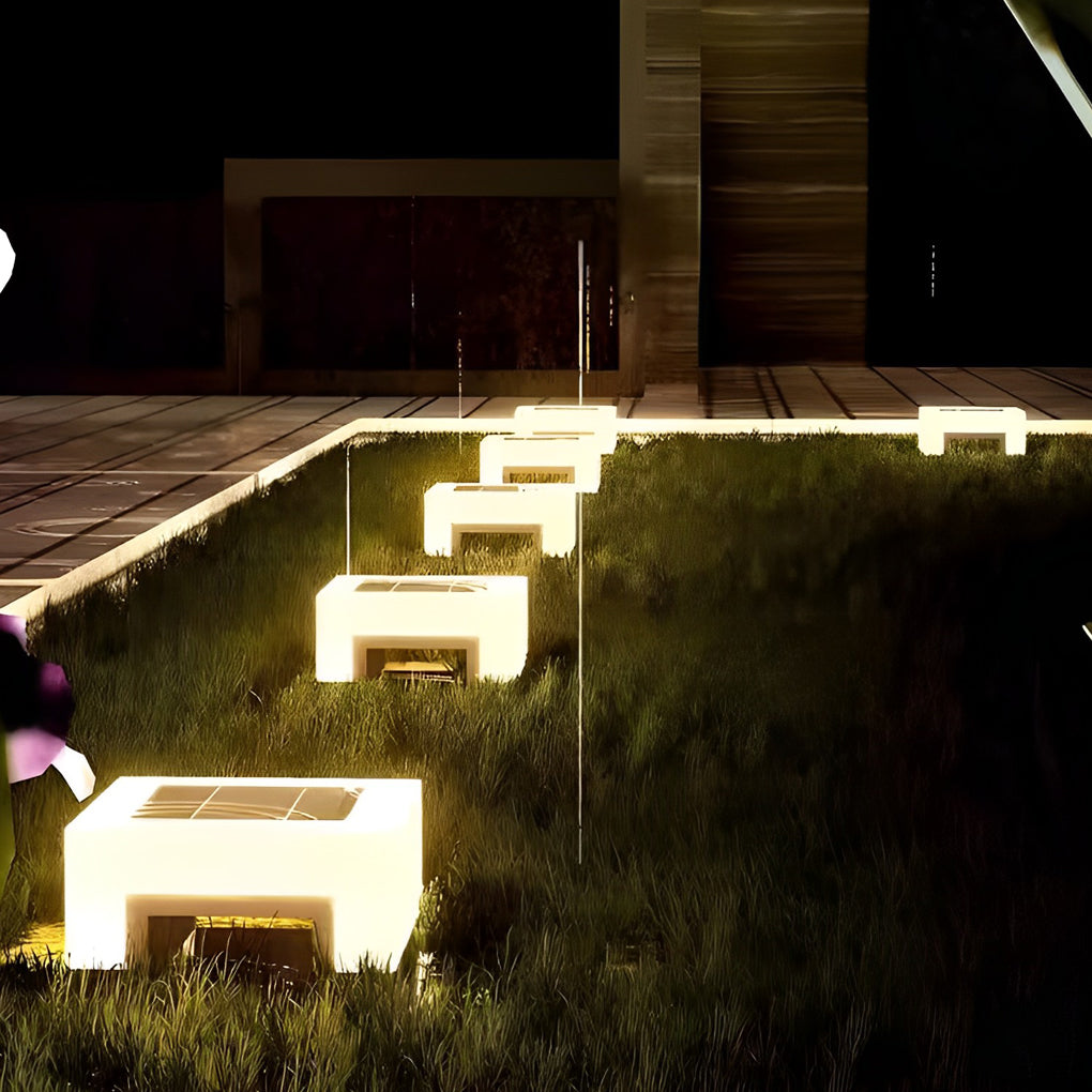 Front Lawn Lights Minimalist Square Waterproof LED Light