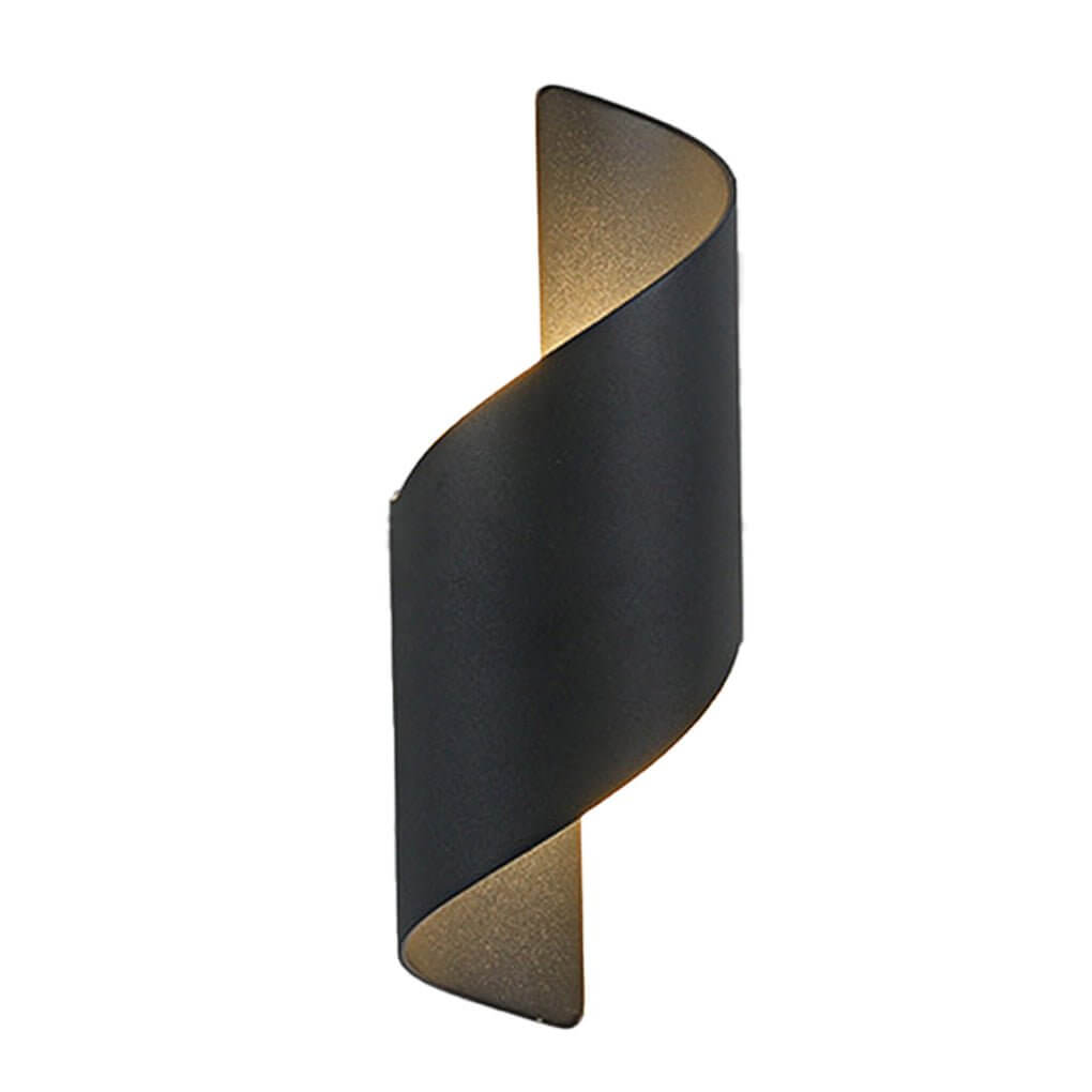 Modern Spiral Wall Light features dual-sided LED lighting for contemporary spaces with a stylish and waterproof design.