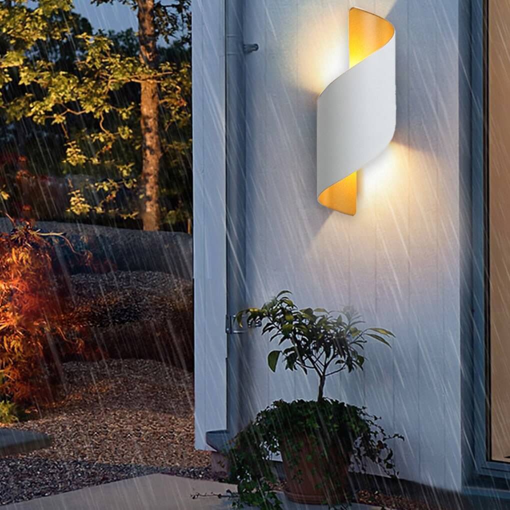 Modern Spiral Wall Light delivers contemporary dual-sided LED illumination, ideal for living rooms, hallways, or exteriors.