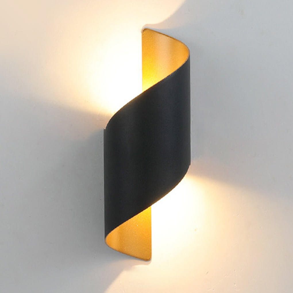 Modern Spiral Wall Light provides dual-sided LED lighting with a waterproof design for stylish and practical indoor or outdoor use.