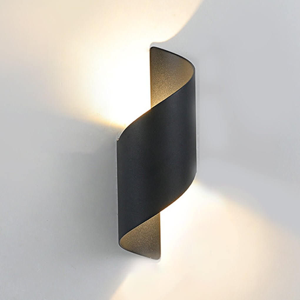 Modern Spiral Wall Light combines sleek design with dual-sided LED lighting for functional and decorative waterproof use.