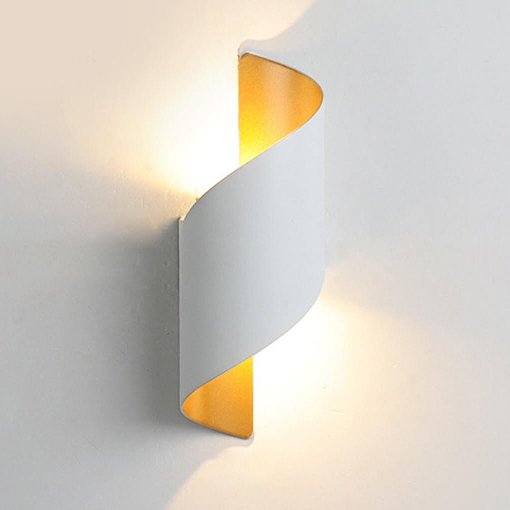 Modern Spiral Wall Light delivers sleek dual-sided LED illumination with waterproof features for versatile indoor and outdoor use.