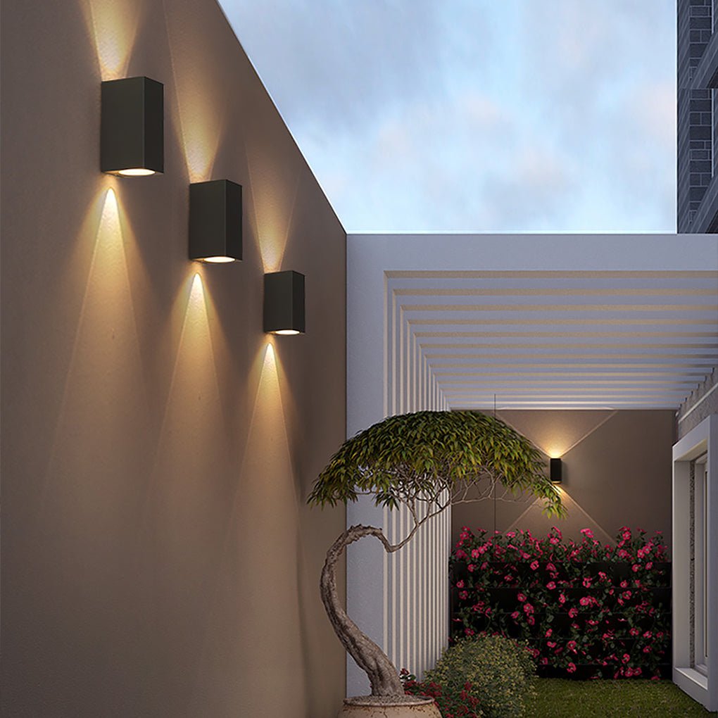 Outdoor up and down Wall Lights Rectangular Waterproof Light