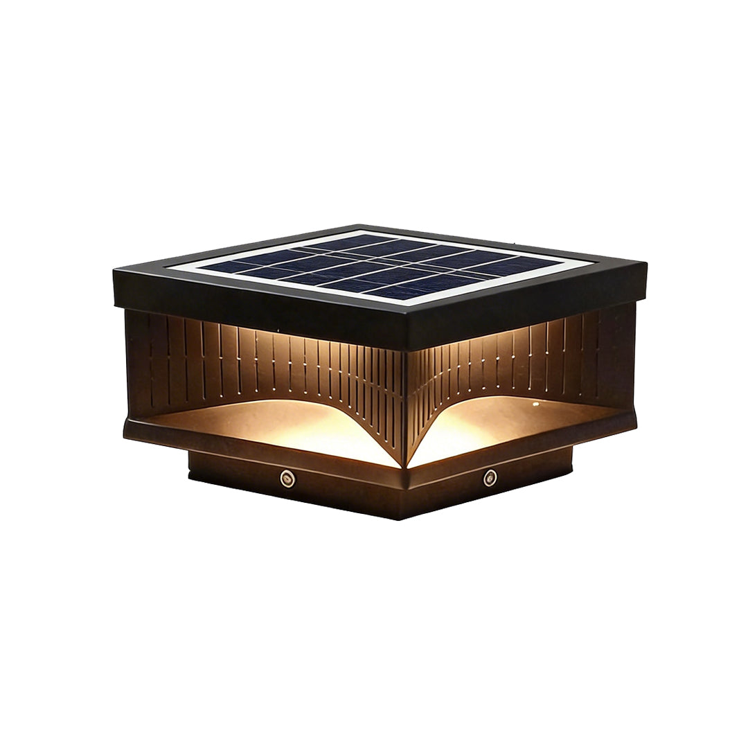 Square Outdoor Pillar Lights Stripe Decorative LED Light