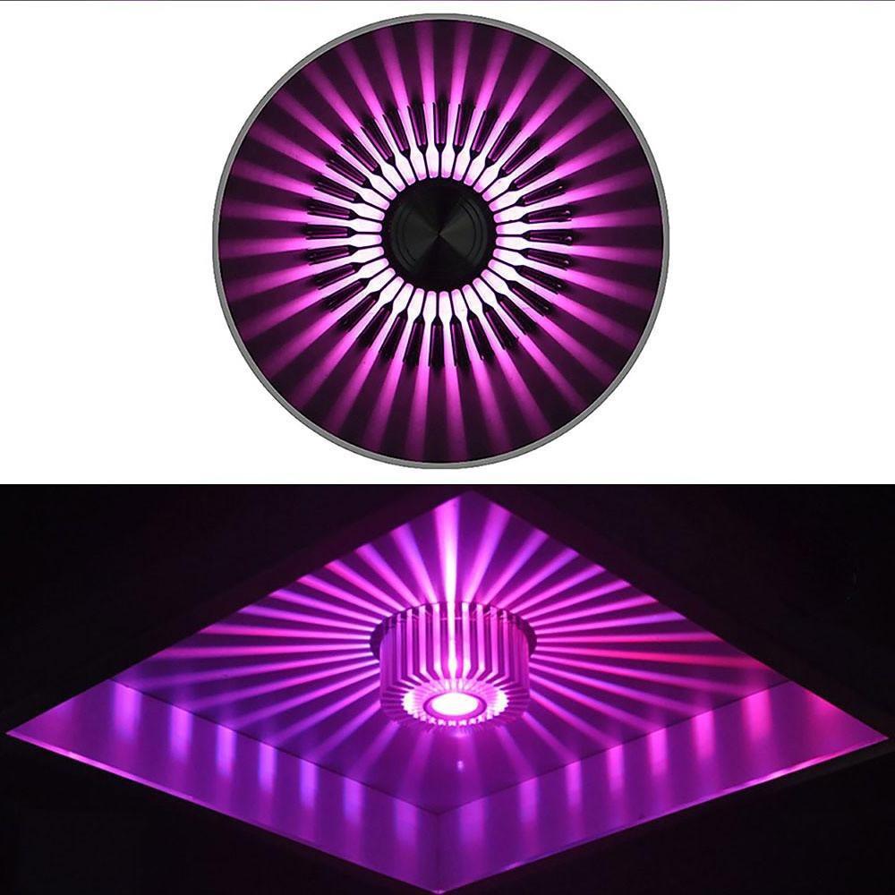 Modern Sunburst Ceiling Fixture Embedded LED Metal Light