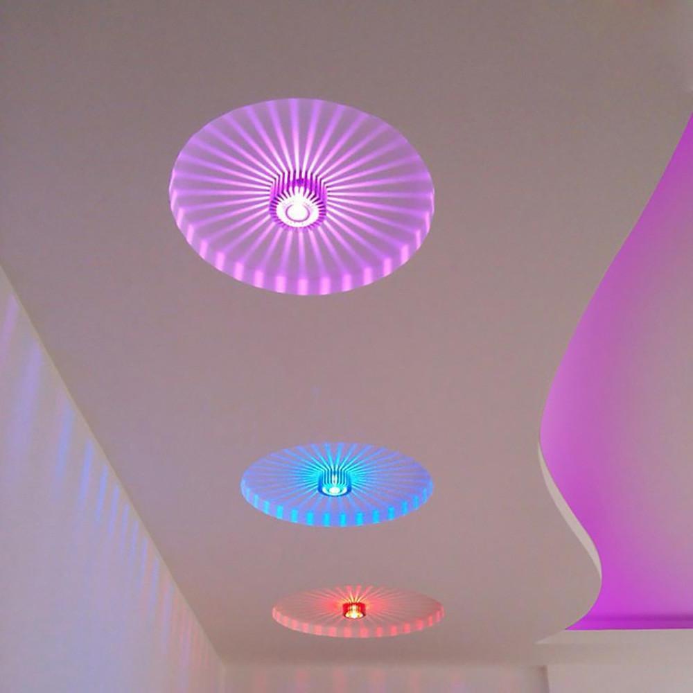 Modern Sunburst Ceiling Fixture Embedded LED Metal Light