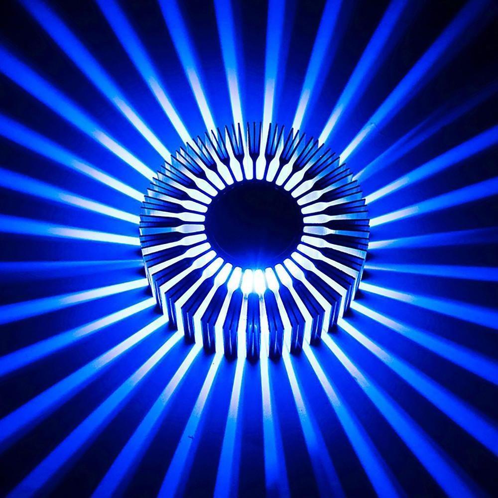 Modern Sunburst Ceiling Fixture Embedded LED Metal Light