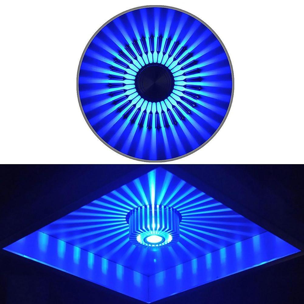 Modern Sunburst Ceiling Fixture Embedded LED Metal Light