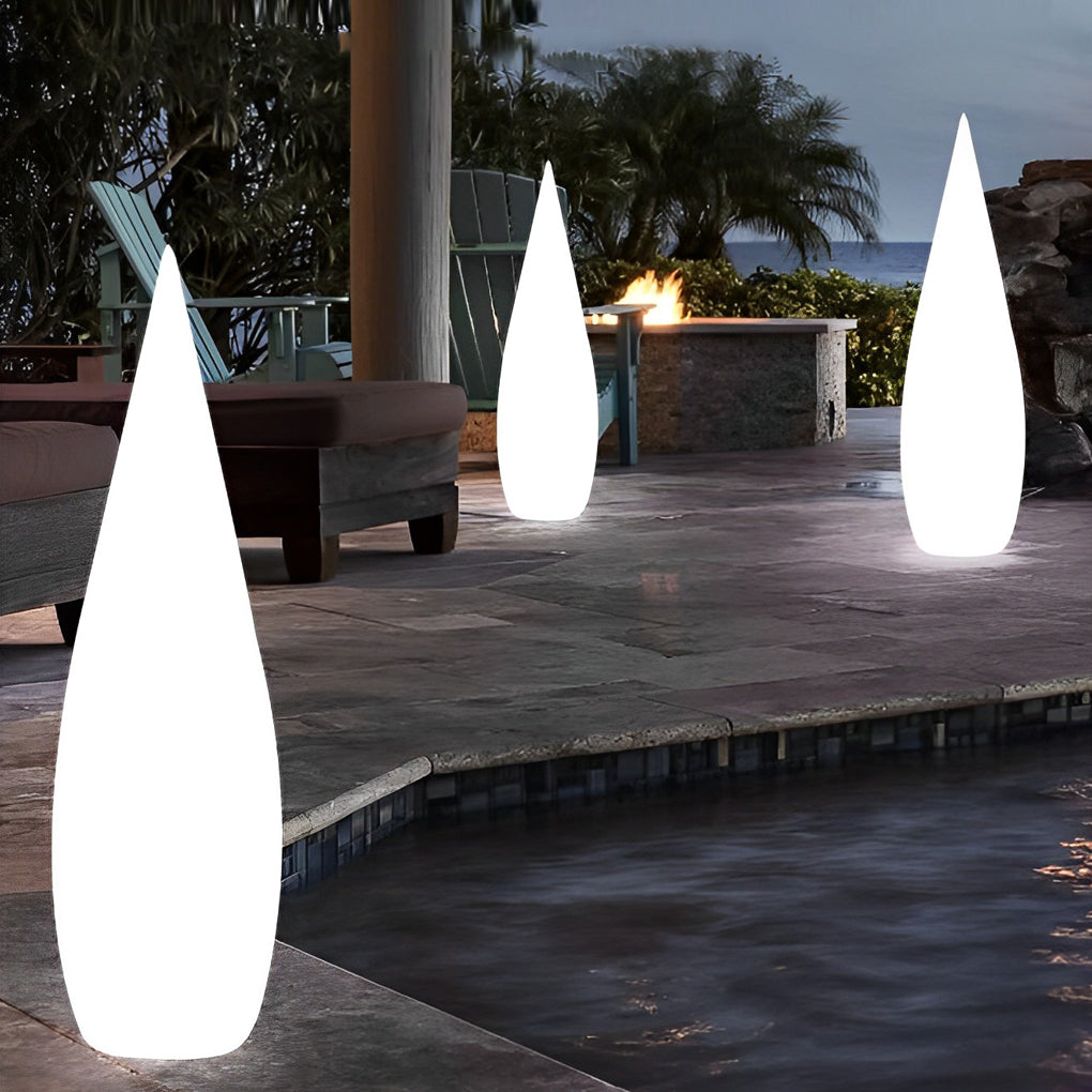 Modern Teardrop Outdoor Light Stylish LED Floor Lamp Landscape Light