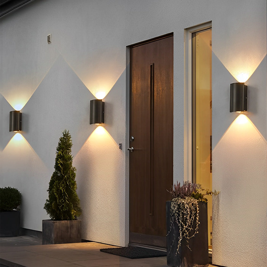 Up and down Outdoor Wall Lights Modern Wave-Shaped LED Light