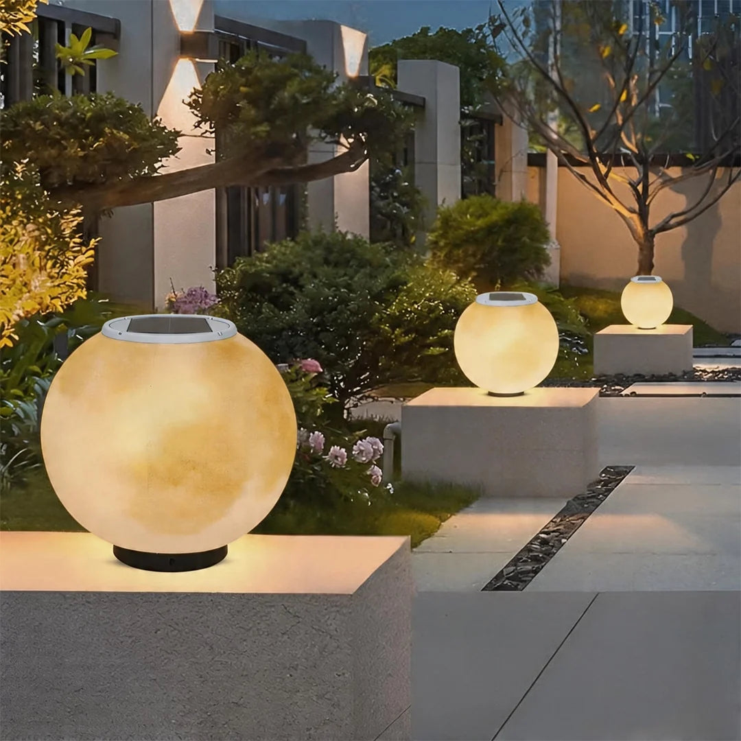 Moon Pillar Lights Modern Waterproof LED Resin Lamp