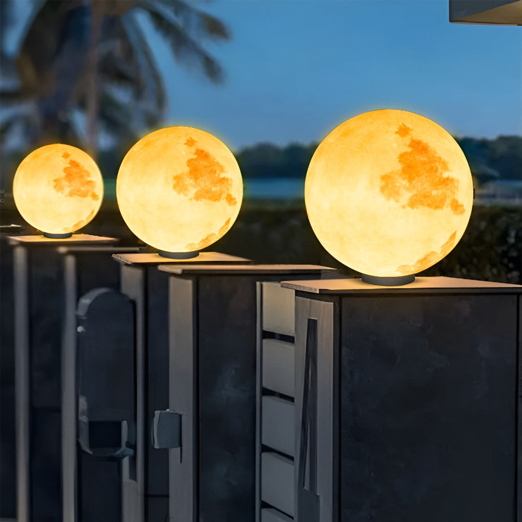 Moon Pillar Lights Modern Waterproof LED Resin Lamp