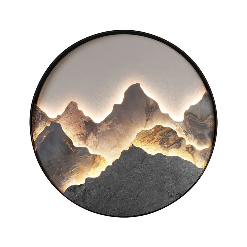 Mountain LED Wall Light Natural Landscape Painting Lamp