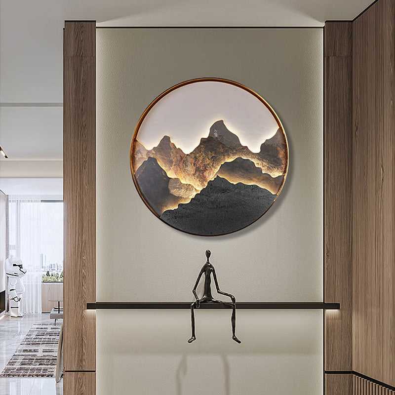 Mountain LED Wall Light Natural Landscape Painting Lamp