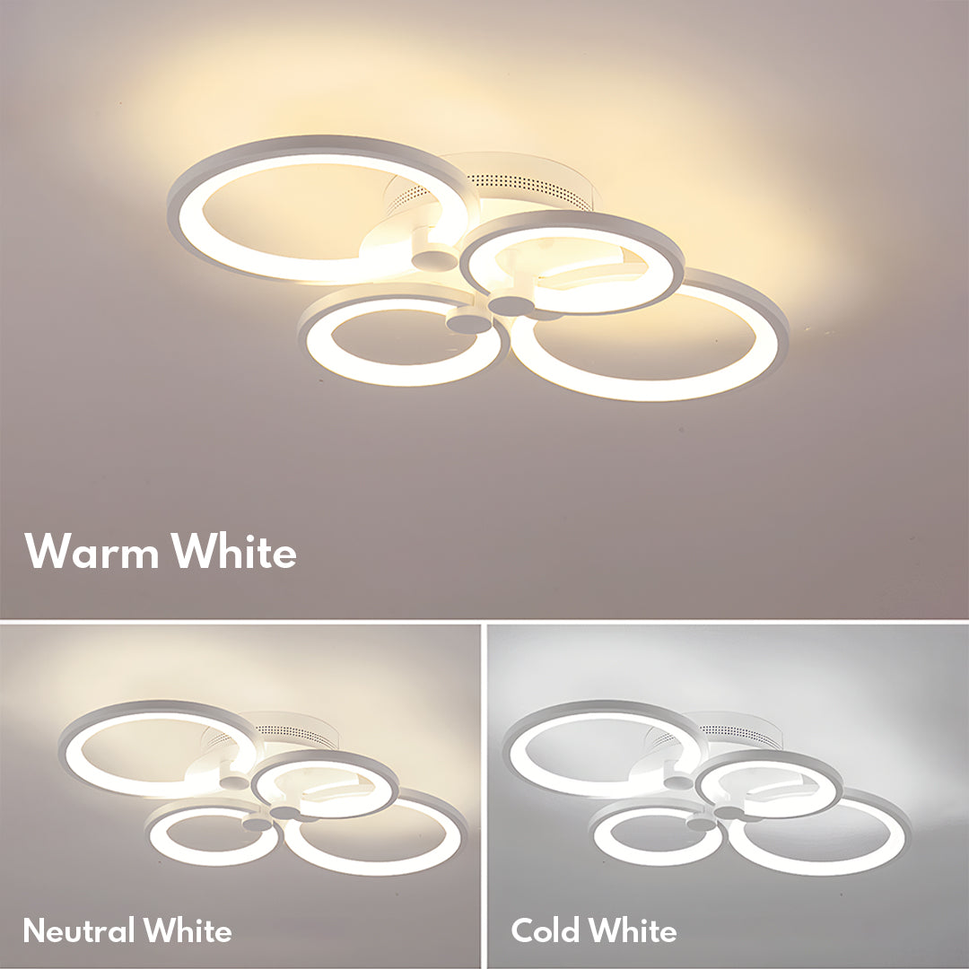 Multi Ring Ceiling Lights Elegant Unique Overlapping Rings Lamp