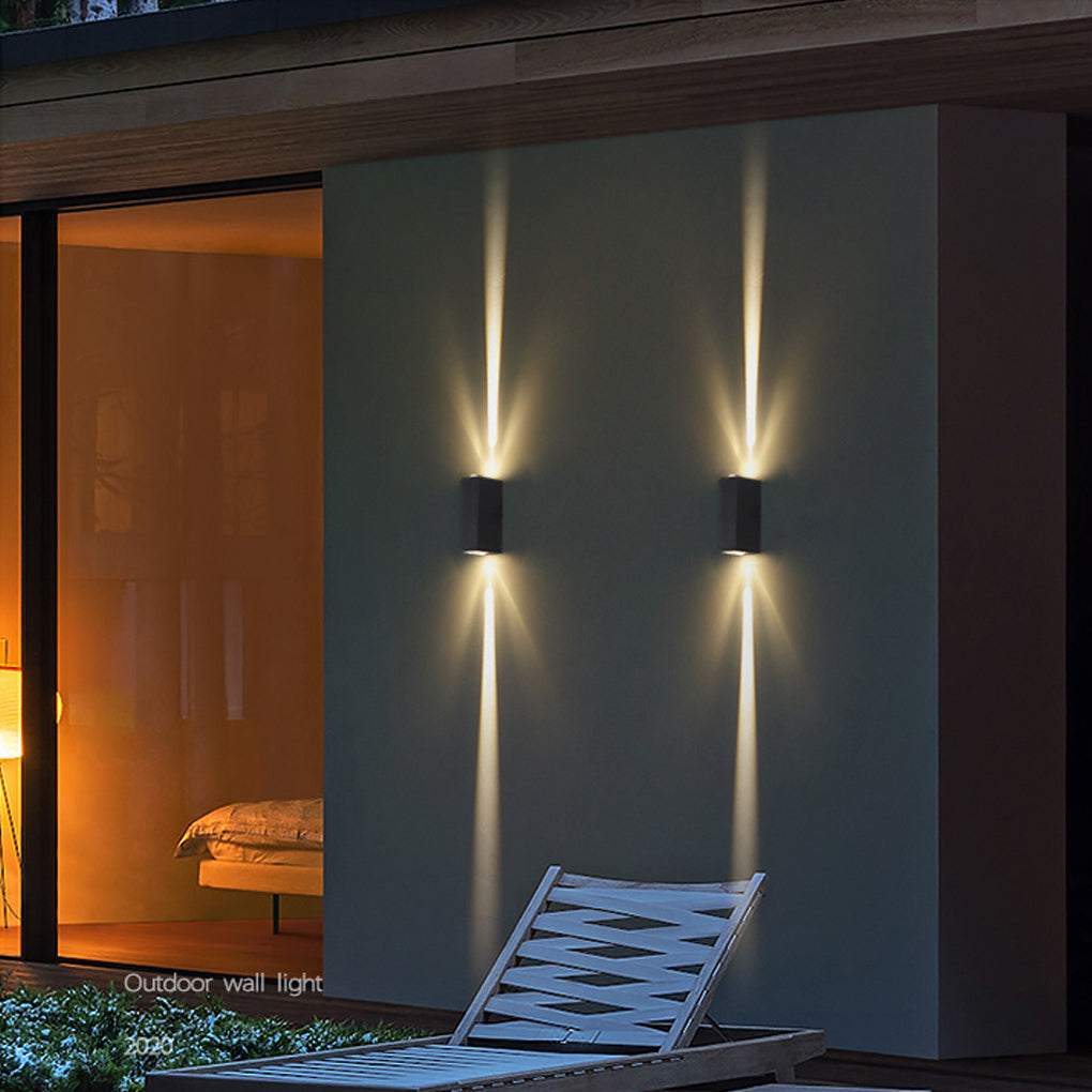 Narrow Beam Wall Sconce Modern Dual-Beam Waterproof Outdoor Light