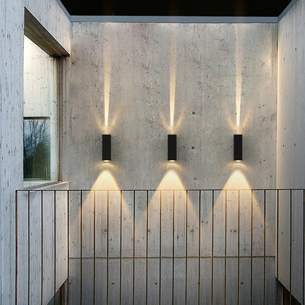 Narrow Beam Wall Sconce Modern Dual-Beam Waterproof Outdoor Light