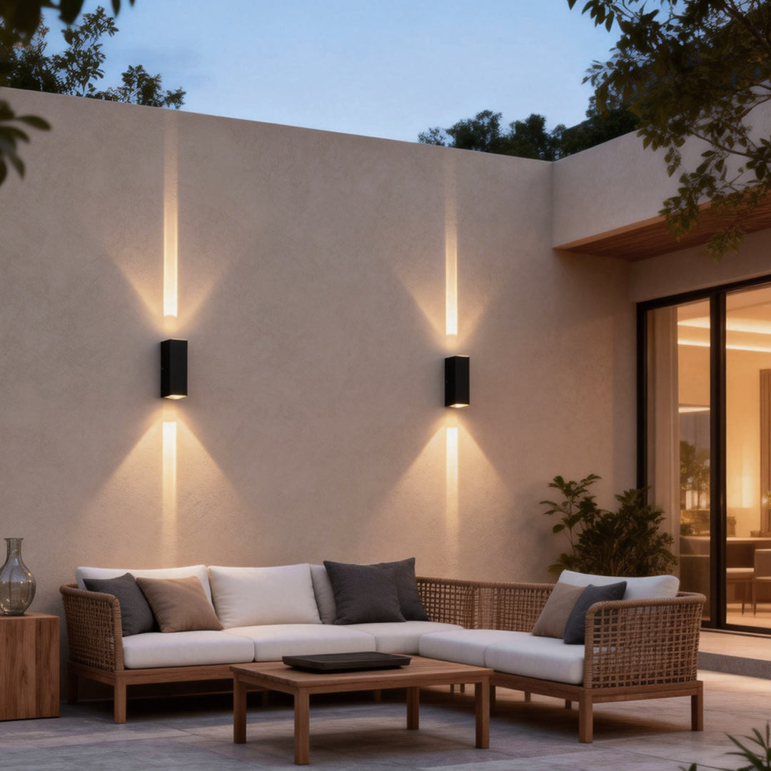 Narrow Beam Wall Sconce Modern Dual-Beam Waterproof Outdoor Light