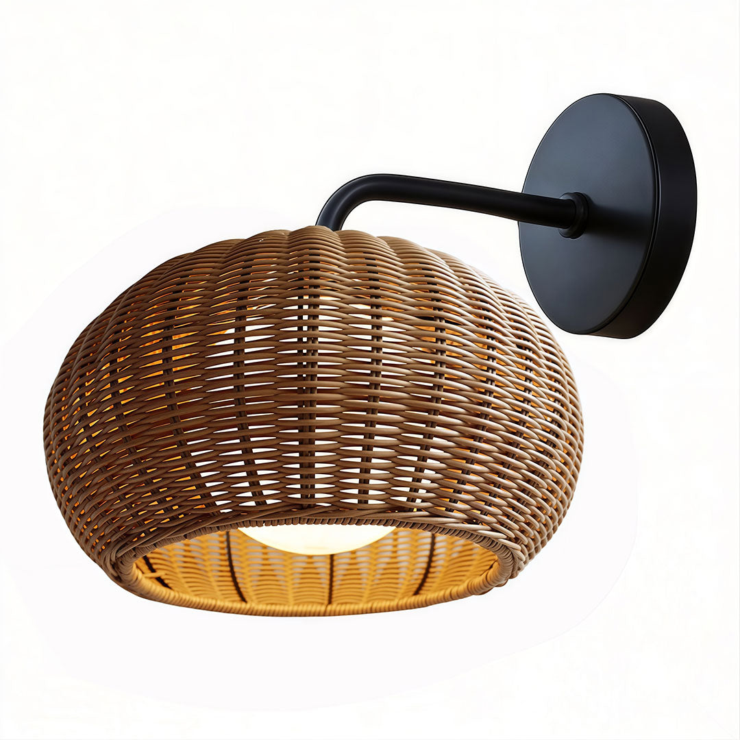 Rattan Outdoor Pendant Light Modern Waterproof Lights