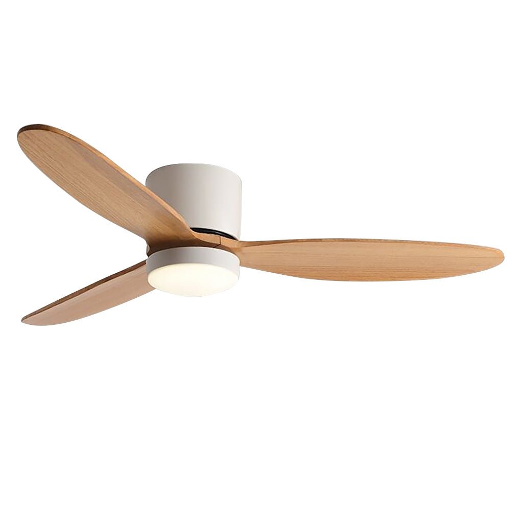 Natural Wood Ceiling Fan with Light Nordic LED Light