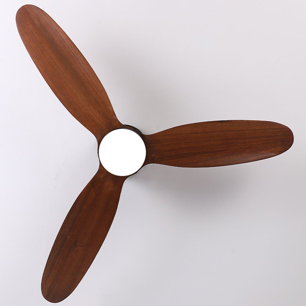Natural Wood Ceiling Fan with Light Nordic LED Light