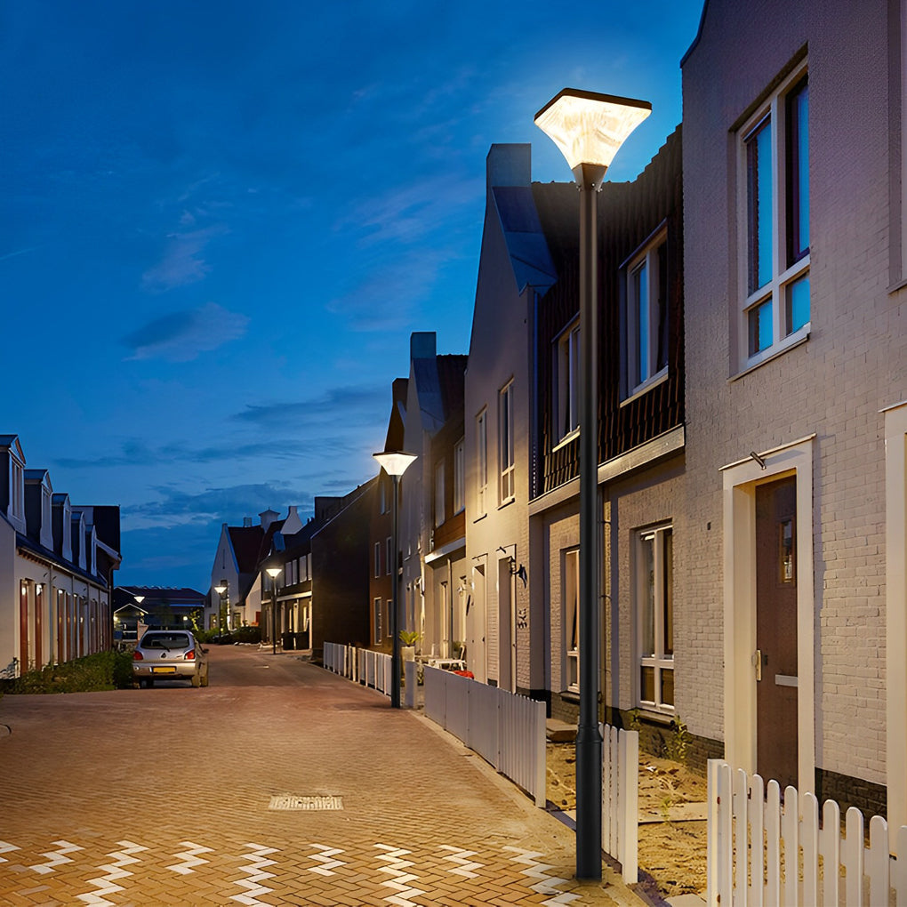 Night Street Light Striped Waterproof Square Modern Garden Lamp