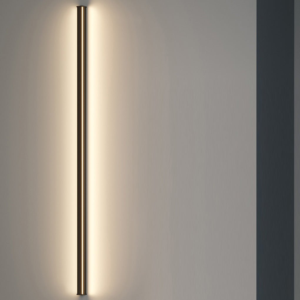 Modern Linear Wall Sconce Black Aluminum Ambient Lamp