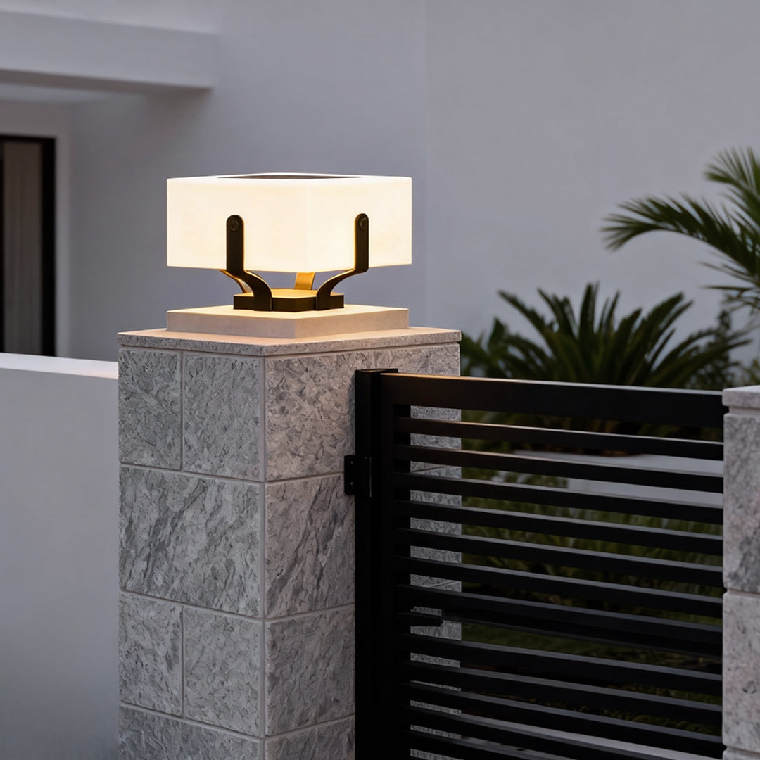 Outdoor Brick Pillar Lights Square Modern Waterproof LED Light