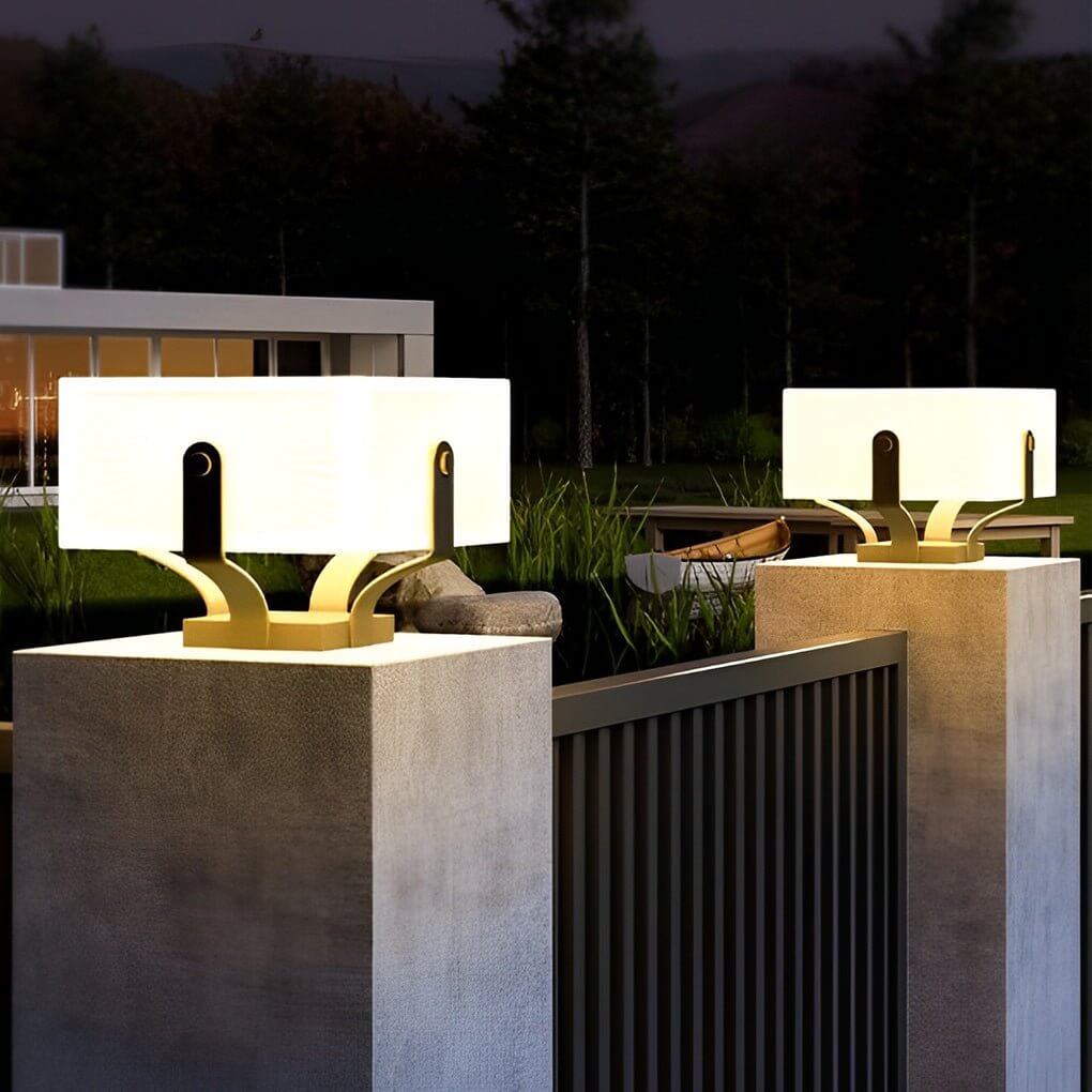 Outdoor Brick Pillar Lights Square Modern Waterproof LED Light