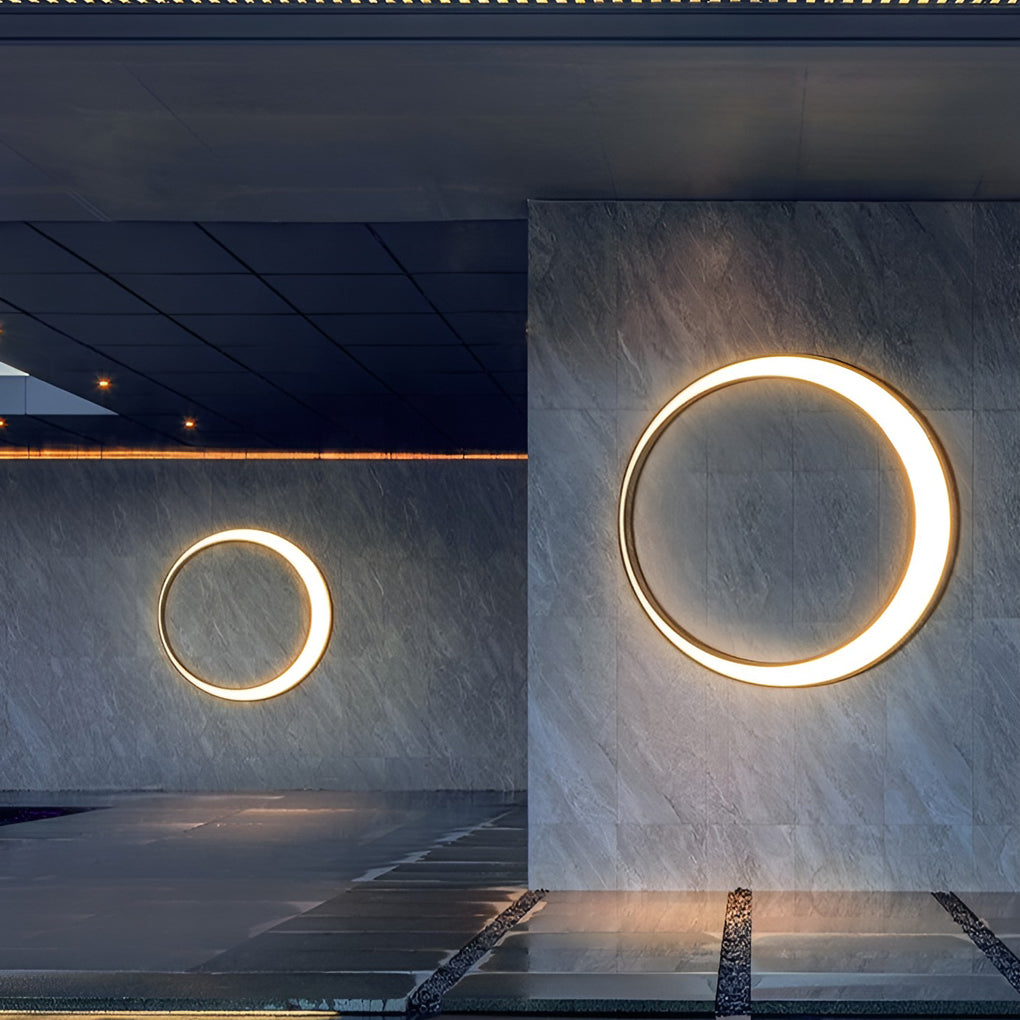 Outdoor Cylinder Wall Light Modern Moon LED Waterproof Light