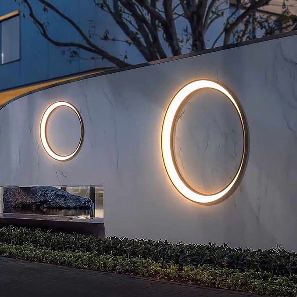 Outdoor Cylinder Wall Light Modern Moon LED Waterproof Light