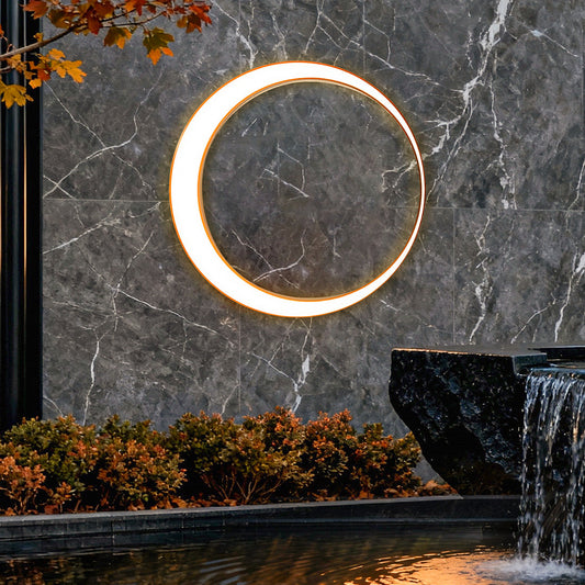 Outdoor Cylinder Wall Light Modern Moon LED Waterproof Light