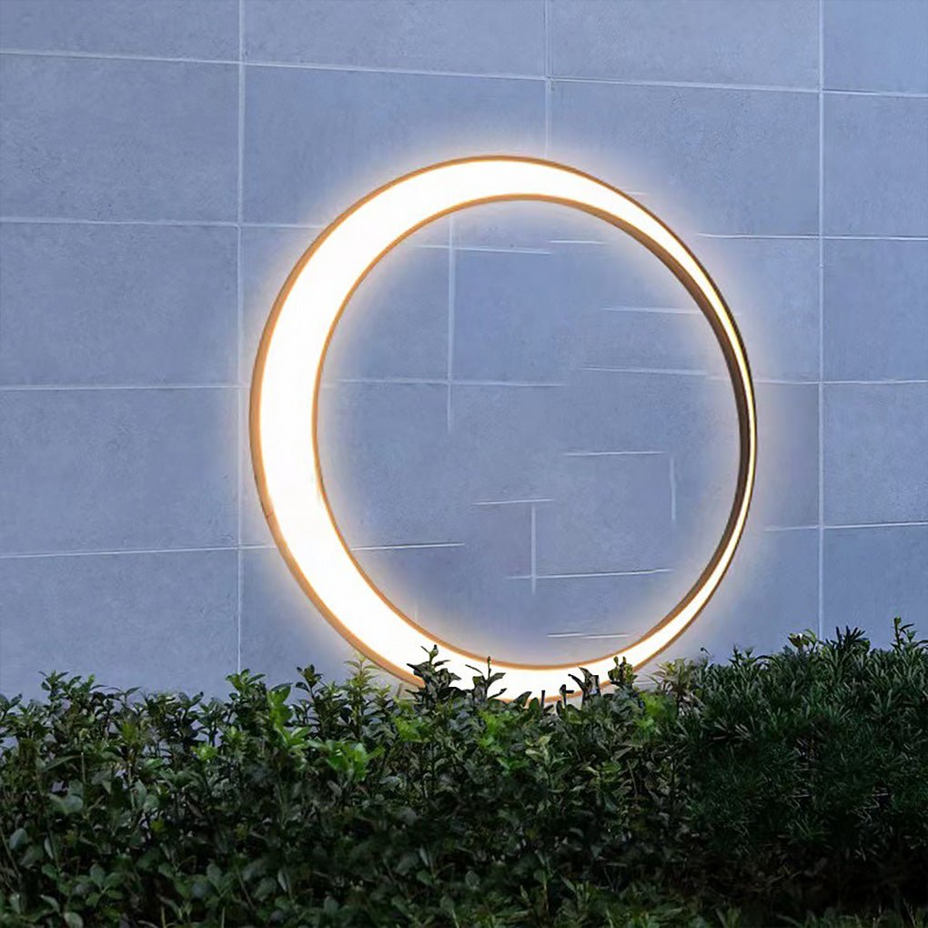 Outdoor Cylinder Wall Light Modern Moon LED Waterproof Light