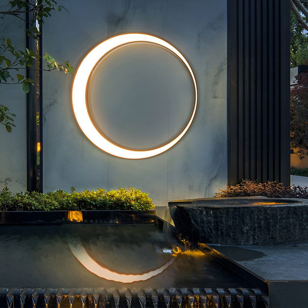 Outdoor Cylinder Wall Light Modern Moon LED Waterproof Light