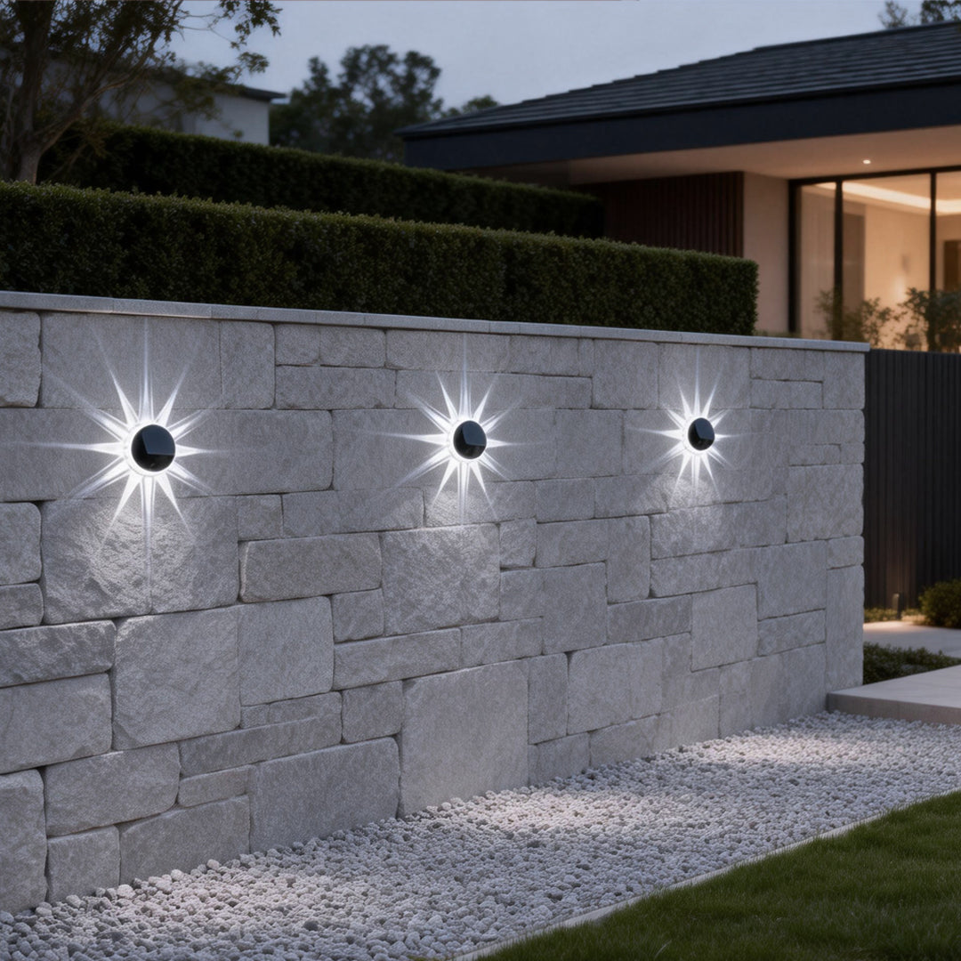 Outdoor Patio Solar Lights Petal Light Design Wall Lamp