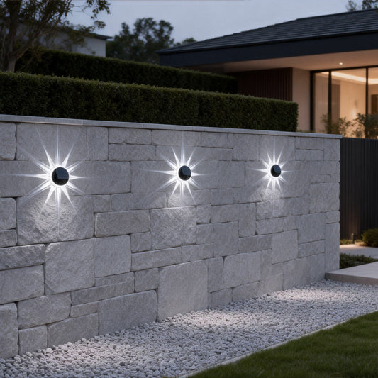 Outdoor Patio Solar Lights Petal Light Design Wall Lamp