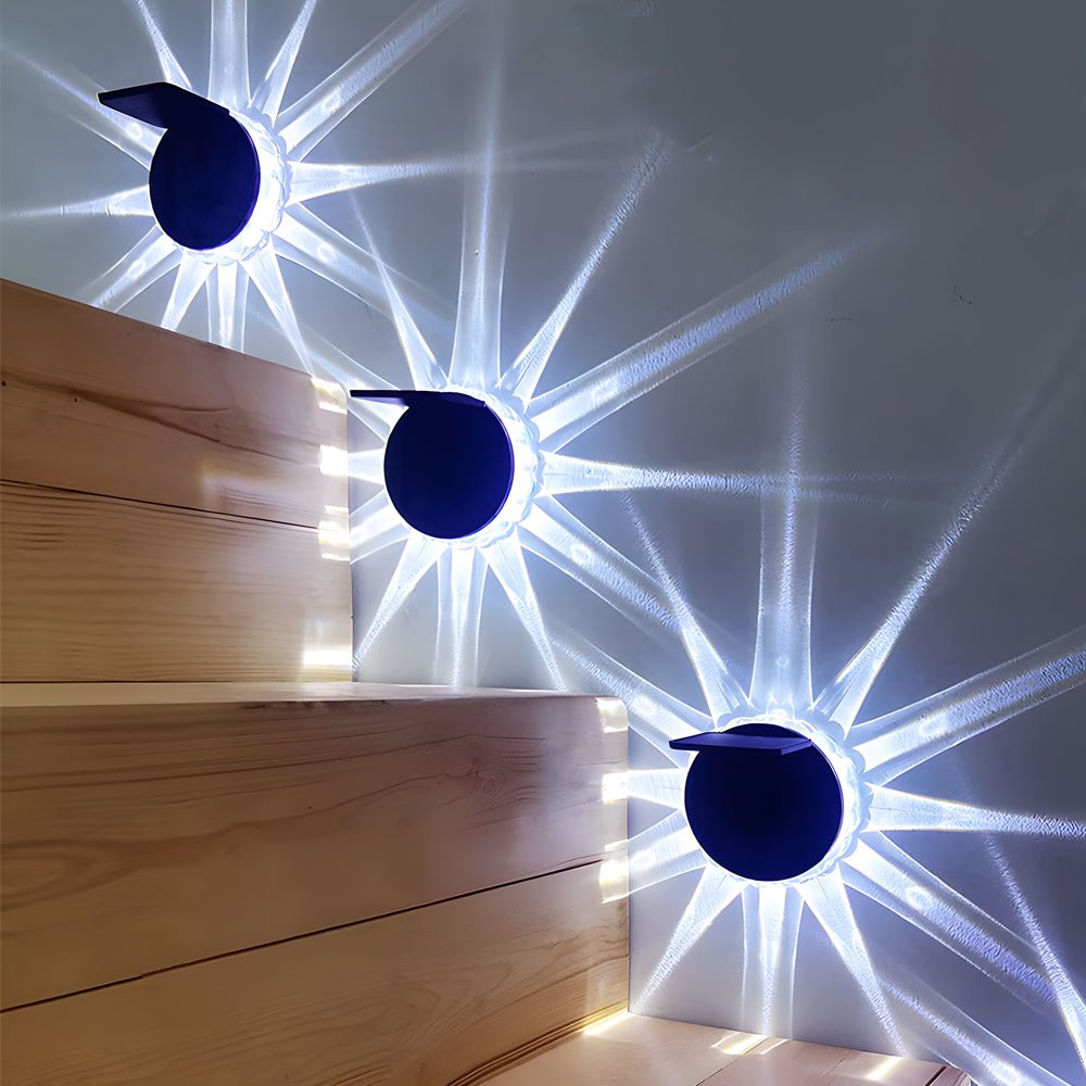 Outdoor Patio Solar Lights Petal Light Design Wall Lamp