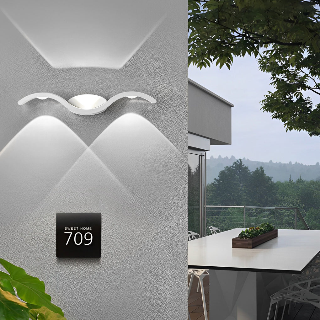 Wave Wall Sconce Outdoor Creative Up-Down LED Light