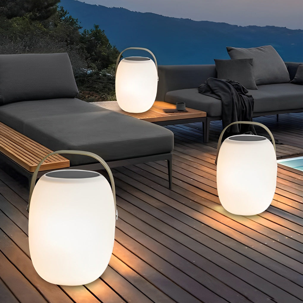 Outdoor Solar Floor Lanterns Portable Lantern LED Light