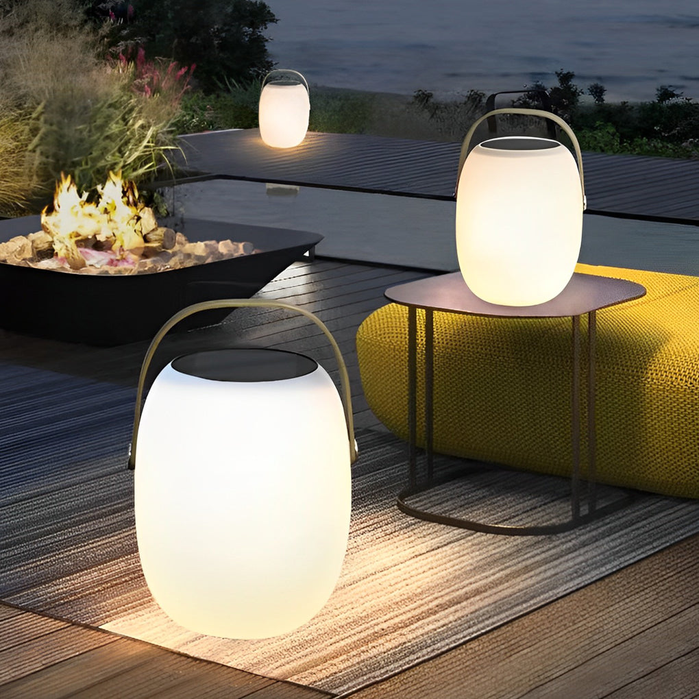 Outdoor Solar Floor Lanterns Portable Lantern LED Light